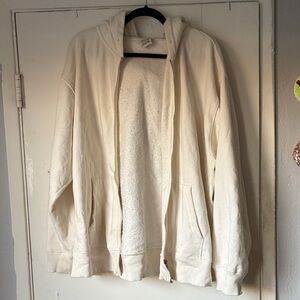 Vs pink Cream Zip-Up Hoodie